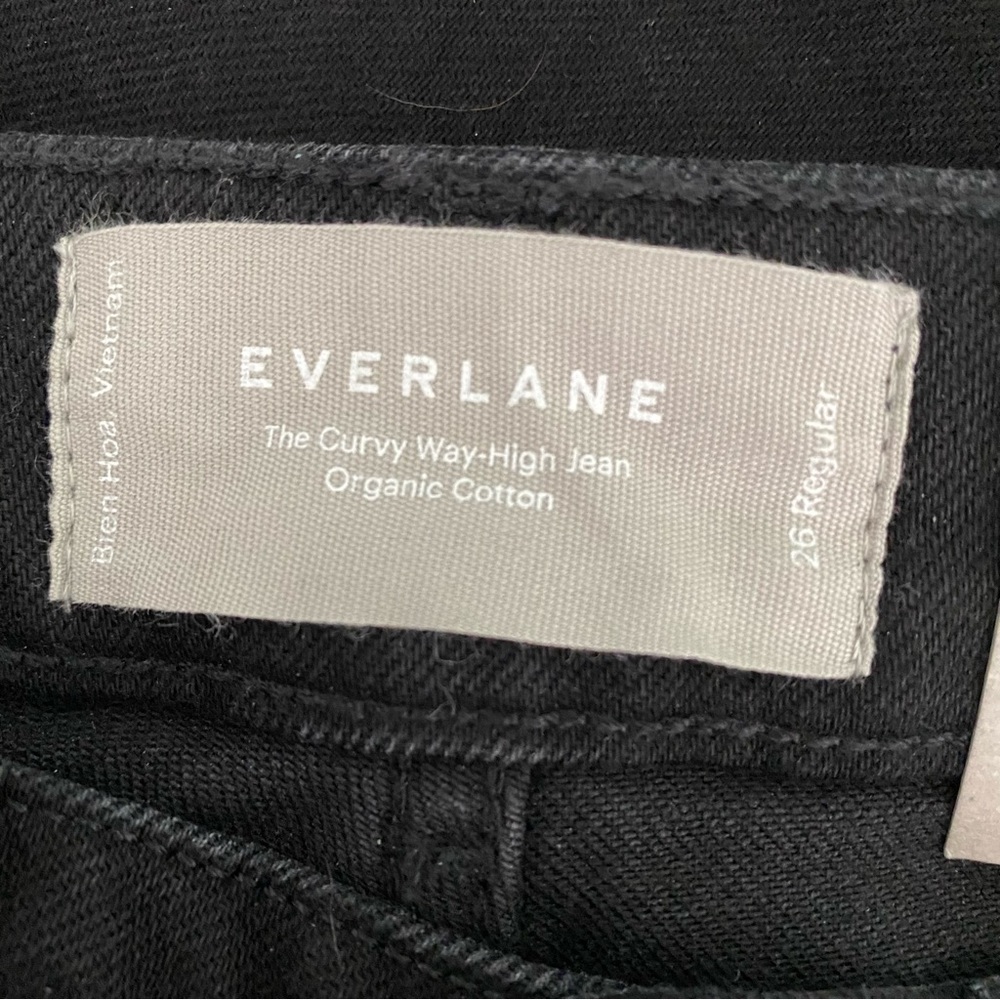 Everlane Women's The Curvy Way-High High Rise Denim Jean Black Size 26 NWT - Picture 11 of 12